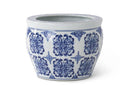 11.75 INCH BLUE & WHITE CHINOISERIE POT