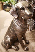 15X20 SITTING DOG in grey/bronze