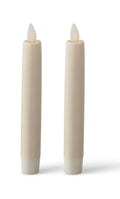 2 Pack 6 Inch Ivory Wax Luminara Indoor Taper Candles