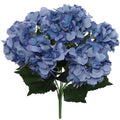20” UV Midnight Blue Hydrangea Bush - 7 Lifelike Flowers