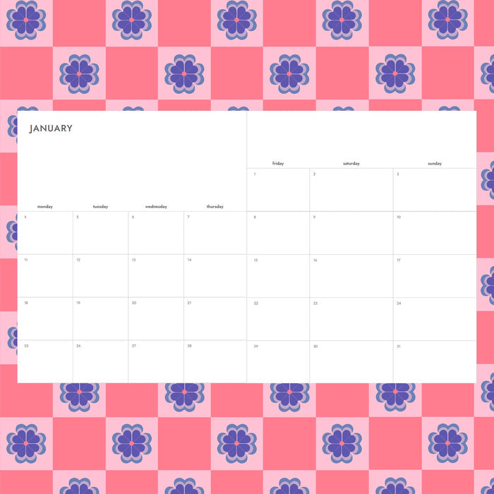 2027 Diary - Cobalt and Blush
