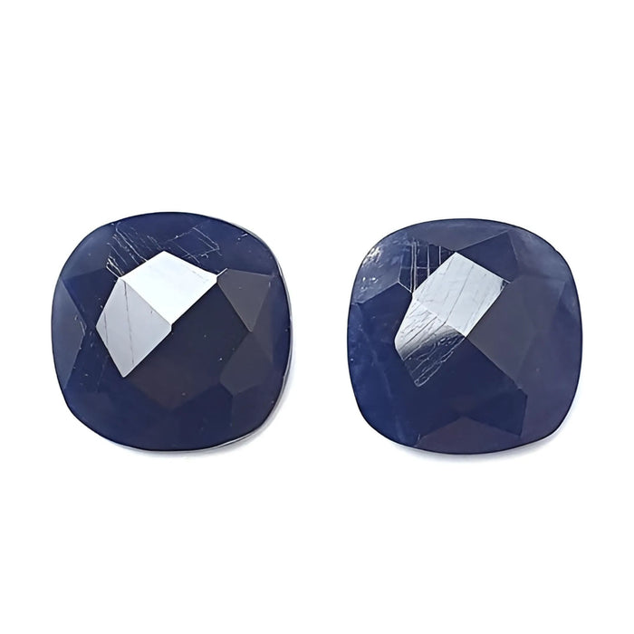 blue sapphire cushion checker cut