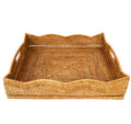 24" Rattan Scallop Tray, Square