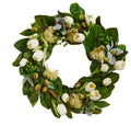 25" Tulip And Mixed Greenery Wreath