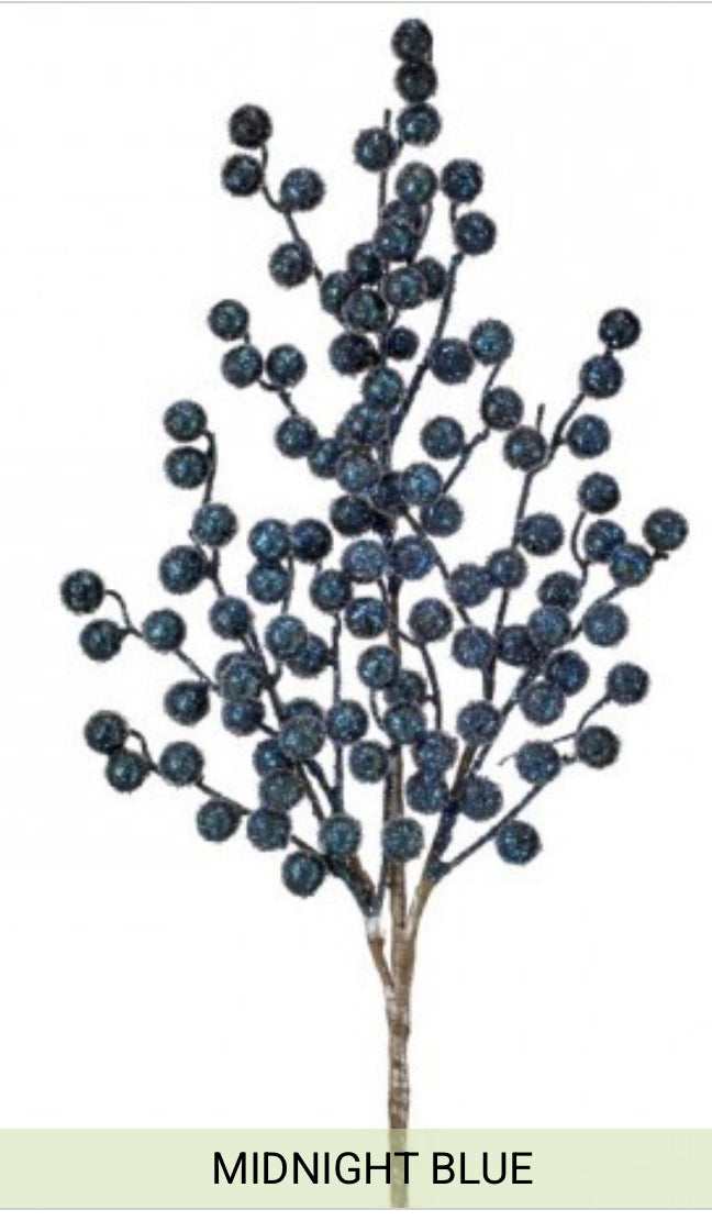 29” beaded berry spray