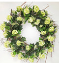 33IN SNOWBALL WREATH in GREEN