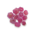 34.60cts Rosemary Ruby Flat Slices Gemstone Natural Untreated Hexagon 11pcs