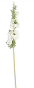 43 Inch White Hollyhock Stem