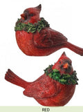6.5" RESIN GLTR CARDINAL W/HOLLY