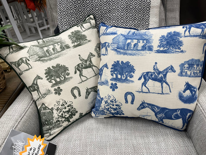 Equestrian Pattern Pillow