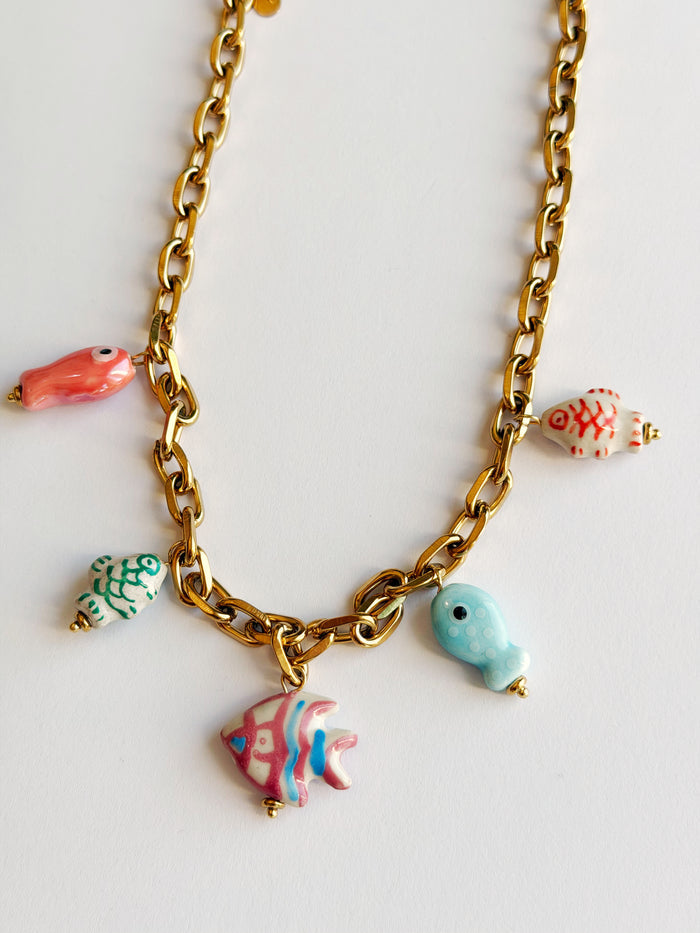 Little Fish Charm Necklace