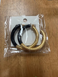 Acrylic and gold 2.25” hoop earring