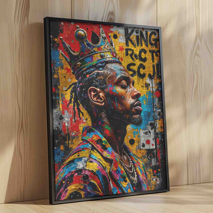 African King Graffiti Street Art Jigsaw Puzzle