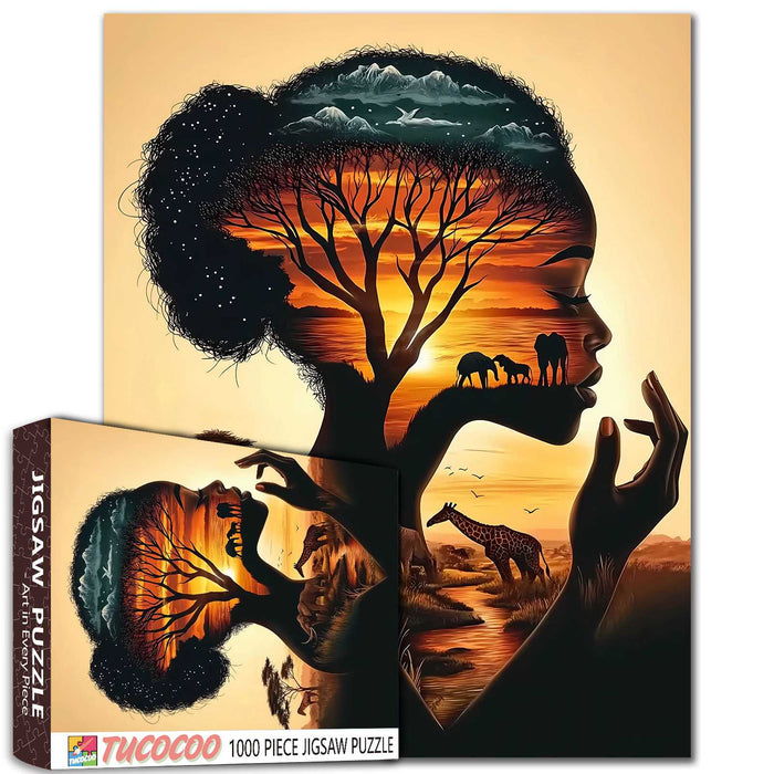African Silhouette Jigsaw Puzzle - Tucocoo