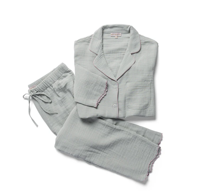 Alaia Long PJ Set - Sage