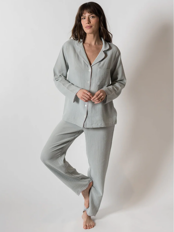 Alaia Long PJ Set - Sage