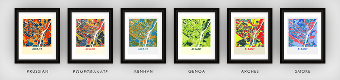Albany Map Print - Full Color Map Poster