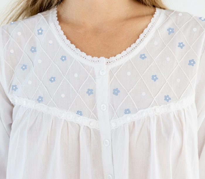 Alice White Cotton Nightgown