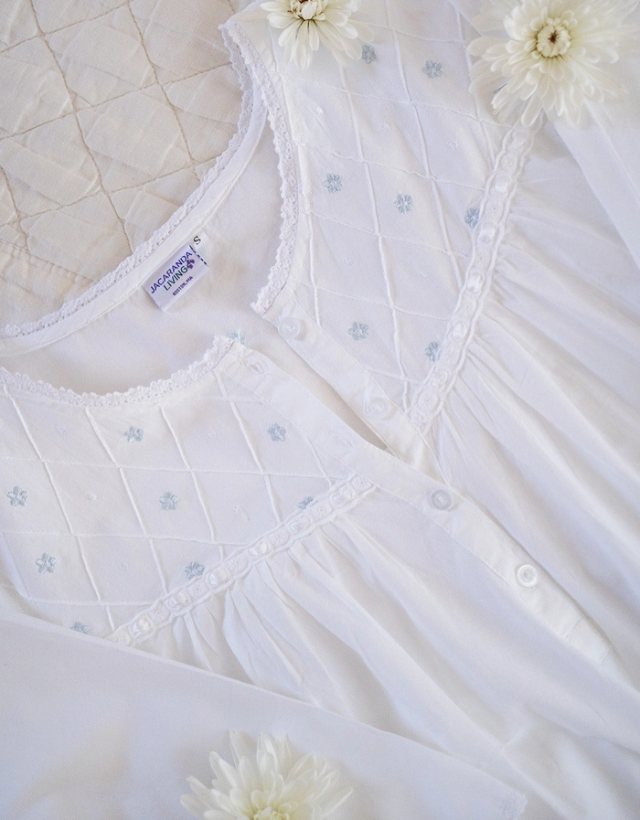 Alice White Cotton Nightgown