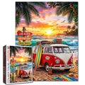 Aloha Surf Wagon Sunset Jigsaw Puzzle
