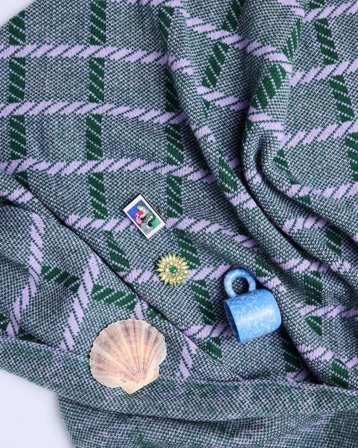 Alpine Violet Check Blanket