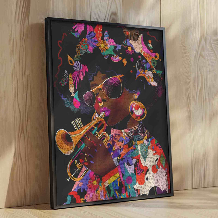 America Africa Woman Soul Music Jigsaw Puzzle