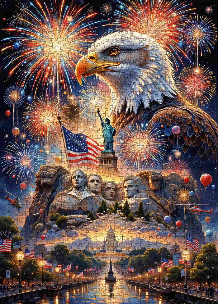 American Freedom Fireworks Jigsaw Puzzle