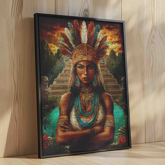 Ancient Tribal Queen Temple Guardian Jigsaw Puzzle