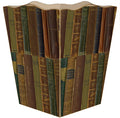 Antique Book Spines Wastepaper Basket: Scalloped Top