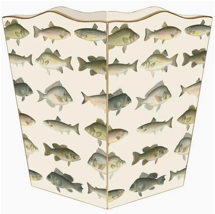 Antique Fish Wastepaper Basket - Scalloped