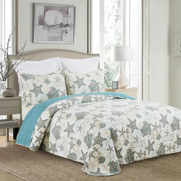Aqua Sands Quilt Set