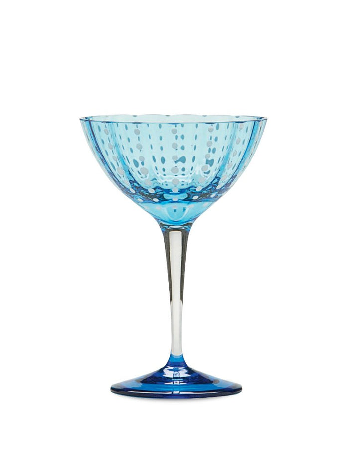 Aquamarine Perle Cocktail Glass