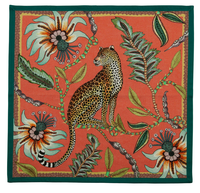 Ardmore "Leopard Coral" napkin sets made in South Africa Default Title