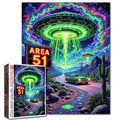 Area 51 UFO Encounter Jigsaw Puzzle