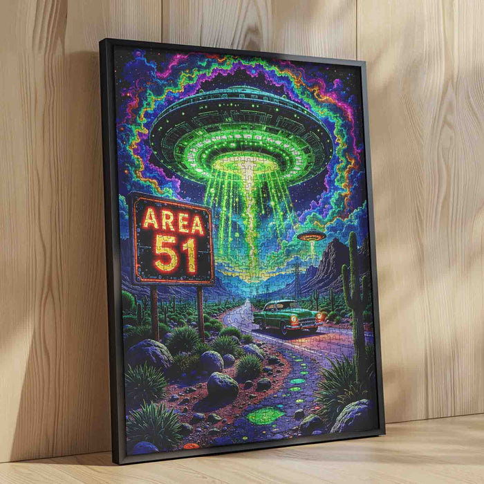 Area 51 UFO Encounter Jigsaw Puzzle