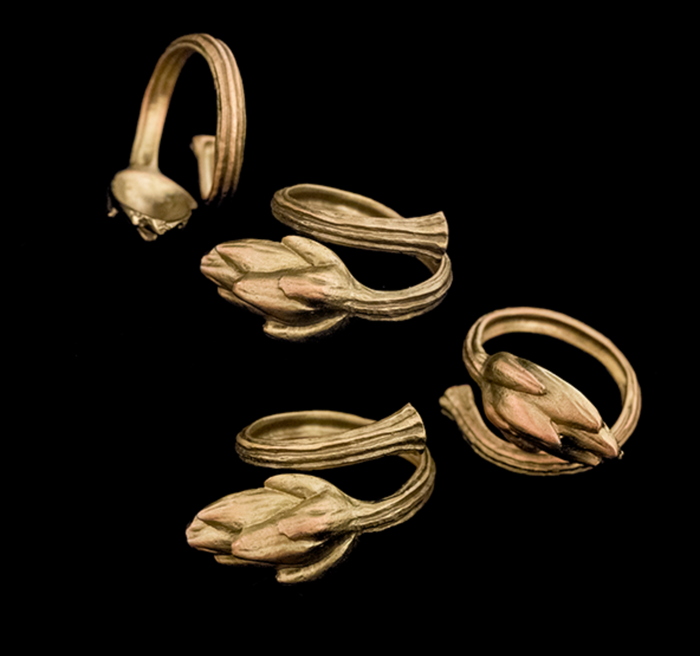 Artichoke Napkin Rings, Set of Four