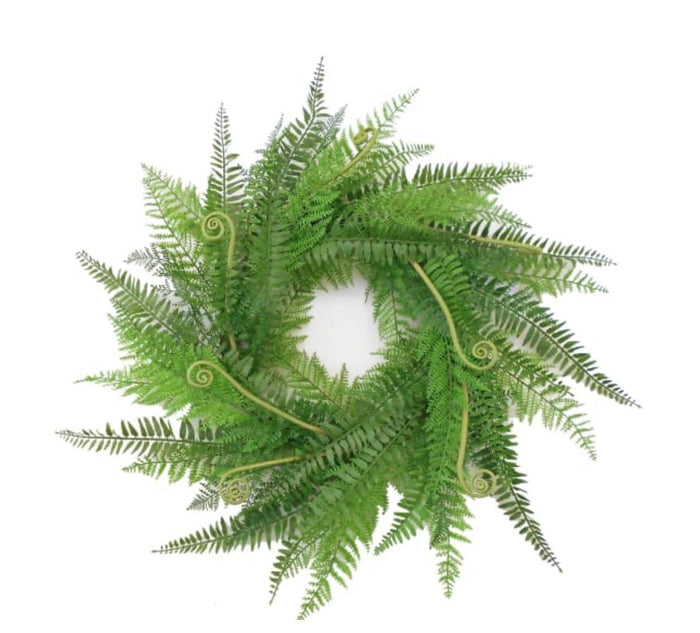 Artificial lace fern wreath