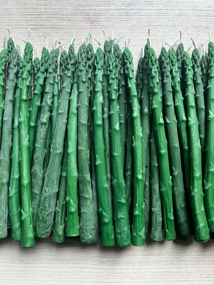 Asparagus Beeswax Candle Taper - Singles