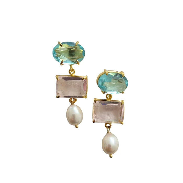 Aurelia Earring - Pink + Blue