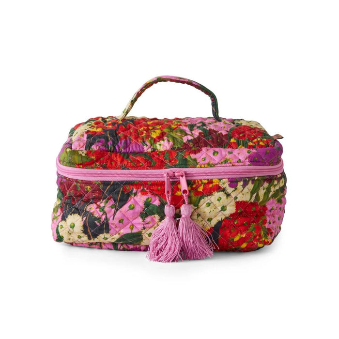 Australian Bush Blossom Quilted Toiletry Case