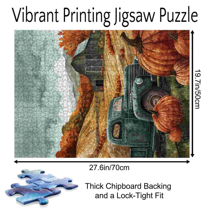 Autumn Truck and Pumpkin Farm Jigsaw Puzzle