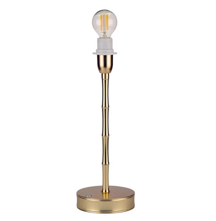 Bamboo Lamp Base , Gold