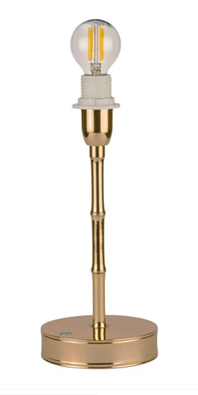Bamboo Lamp Base , Gold