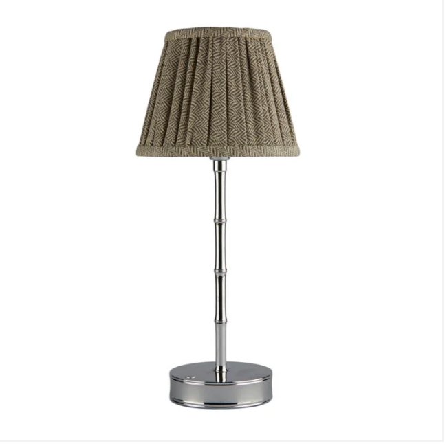 Bamboo Lamp Base , Silver