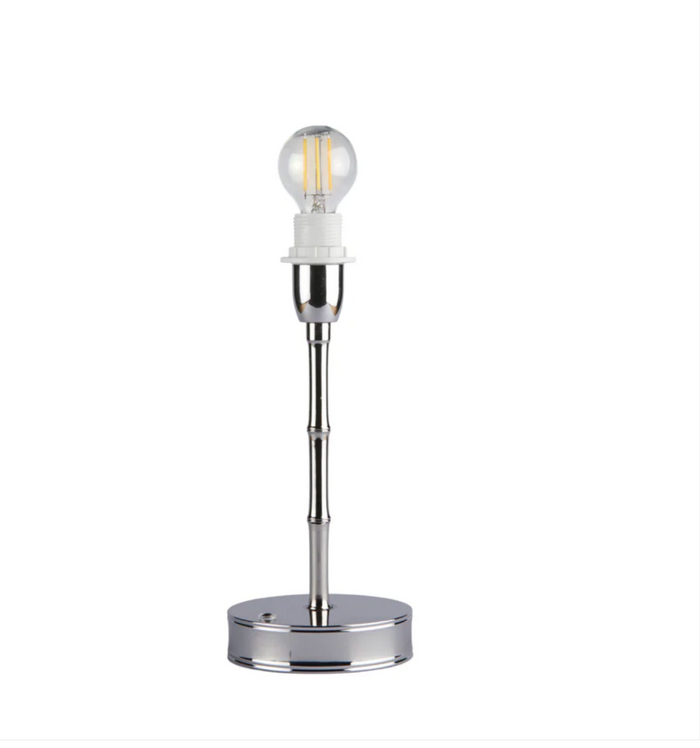 Bamboo Lamp Base , Silver