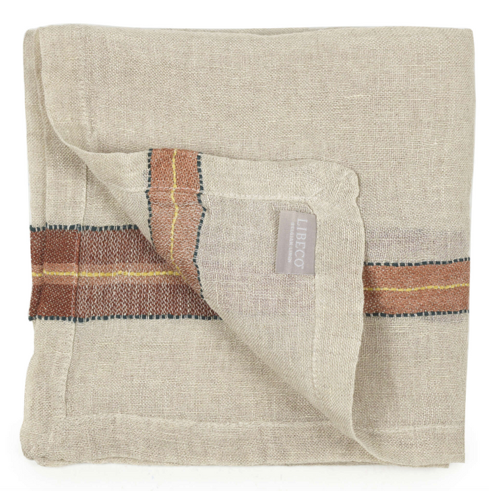 Banks Stripe linen napkins by Libeco