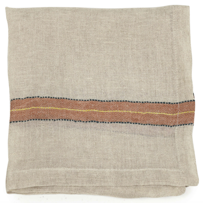 Banks Stripe linen napkins by Libeco