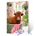 Bathtub Highland Cow Paint by Numbers