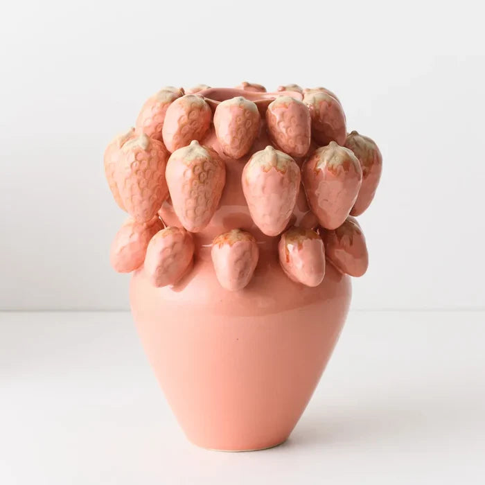 Baya Vase Pink + Cream - Large