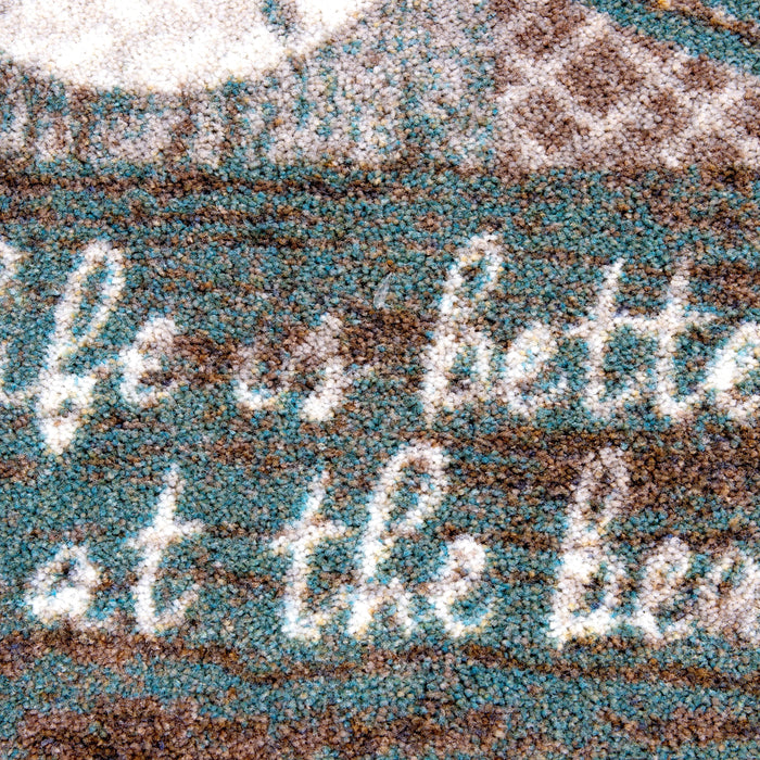 Beach Blocks Rug detail - Coastal Compass Home Decor